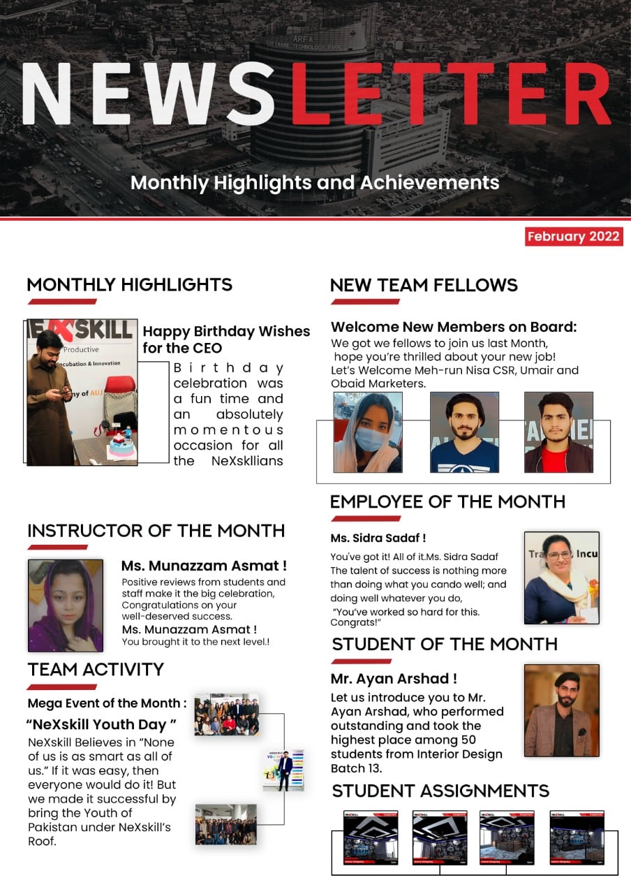 NEWSLETTER OF THE MONTH FEBURARY 2022