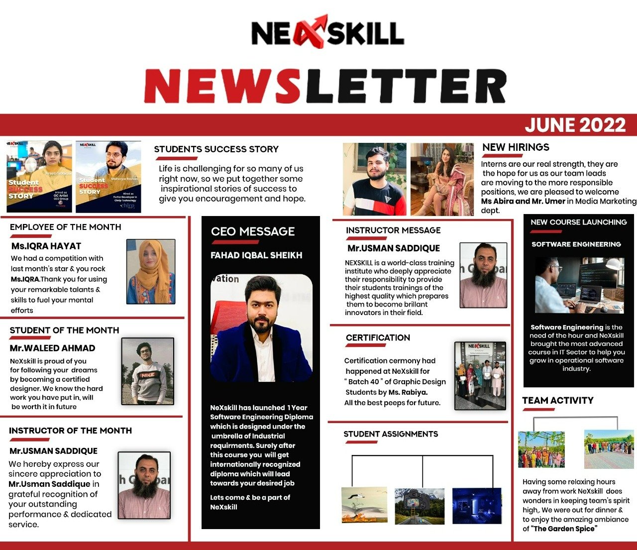 NEWSLETTER OF THE MONTH JUNE 2022