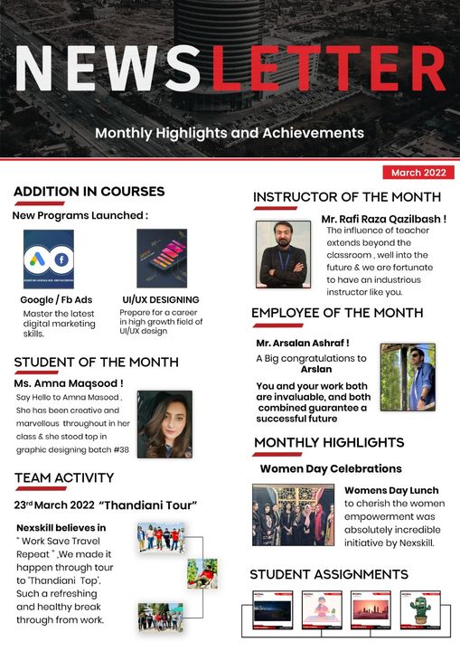 NEWSLETTER OF THE MONTH MARCH 2022