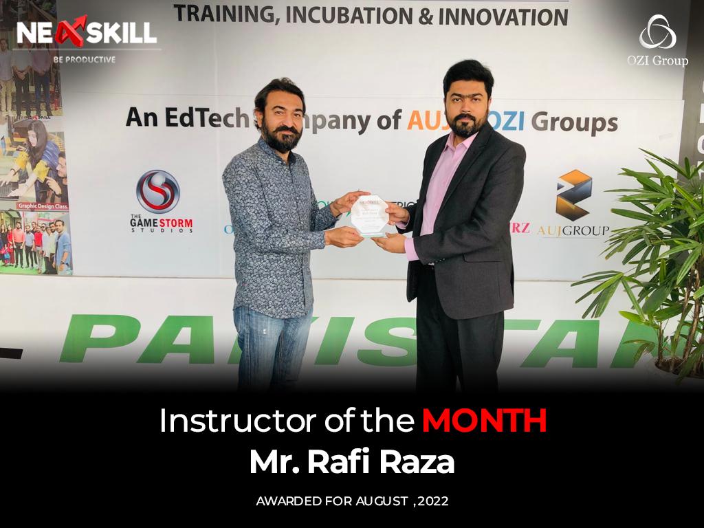 Instructor Of The Month August 2022
