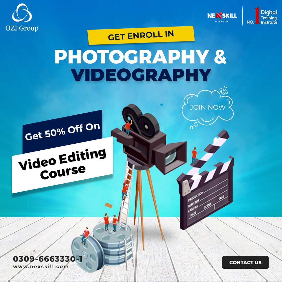 Enroll Now In PhotoGraphy & VideoGraphy Course & Get 50% Discount In Course