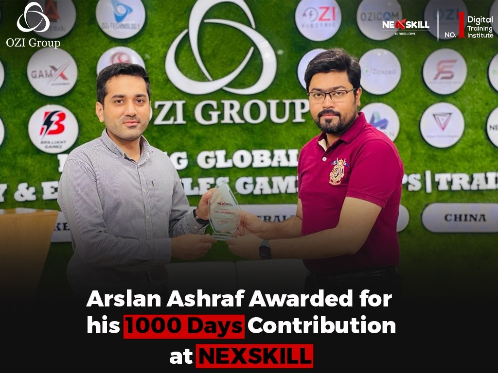 Arslan Ashraf Successfully Complete 1000 Days in NeXskill