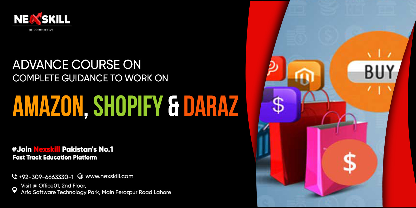 Advanced Course on E-commerce Complete Guidance to Work on Amazon, Shopify, and Daraz