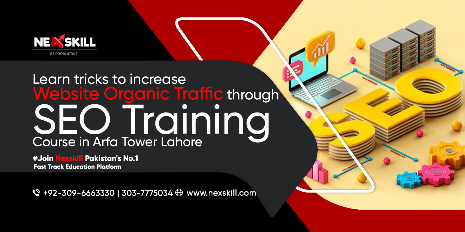 Learn Tricks to Increase Website Organic Traffic through SEO Training Course in Arfa Tower Lahore