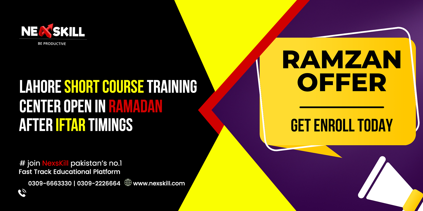 Lahore Short Course Training Center Open in Ramadan After Iftar Timings