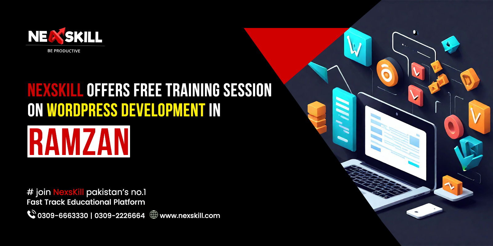 Nexskill Offers Free Training Session on WordPress Development in Ramzan